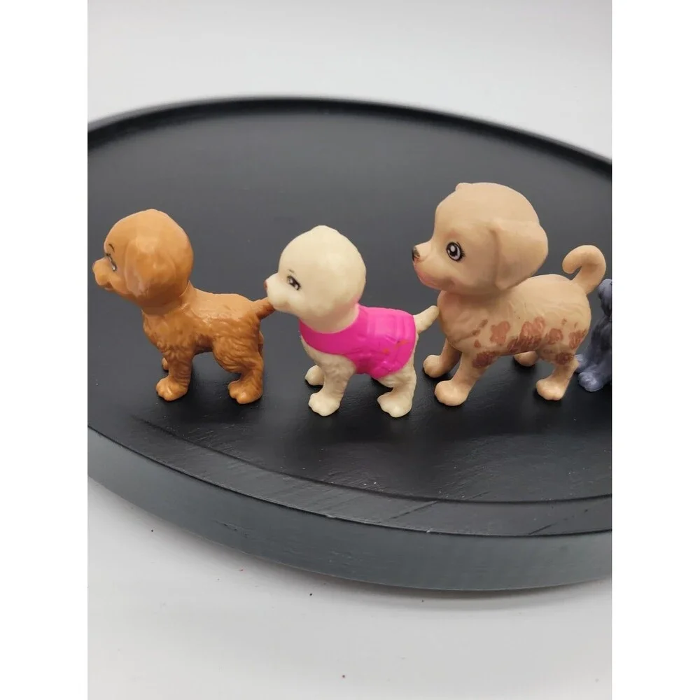 Barbie Doll Lot Of 5 Dogs Pets Animals Puppies Dog Baby Mini Animal Toy